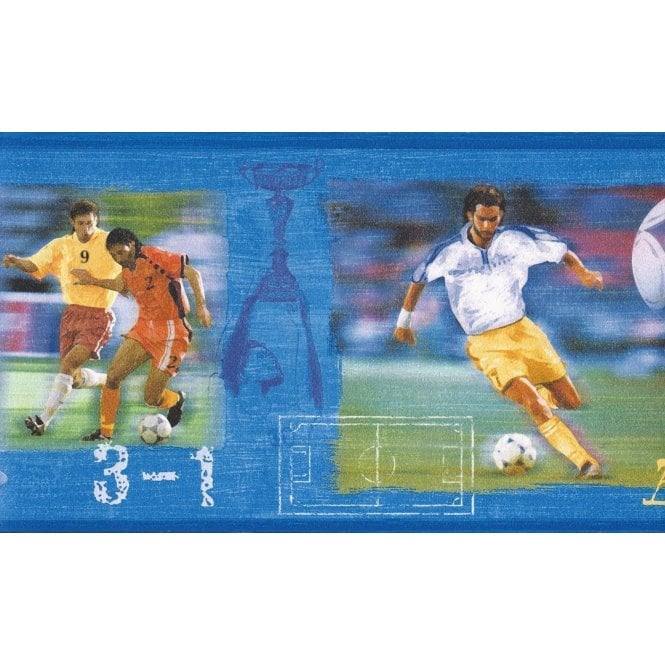 SAMPLE - Football Blue Border by AS Creation 9460-10