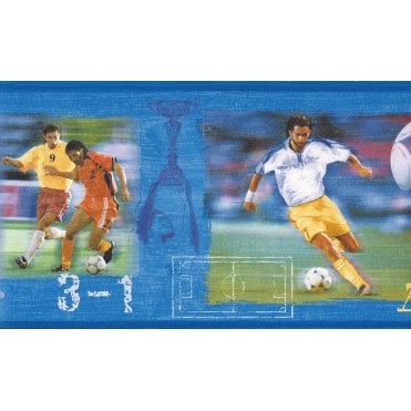 SAMPLE - Football Blue Border by AS Creation 9460-10