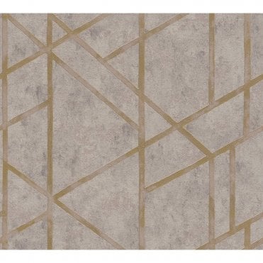 SAMPLE - Francesca Charcoal & Gold Heavyweight Sculptured Vinyl Wallpaper by AS Creations 36928-1