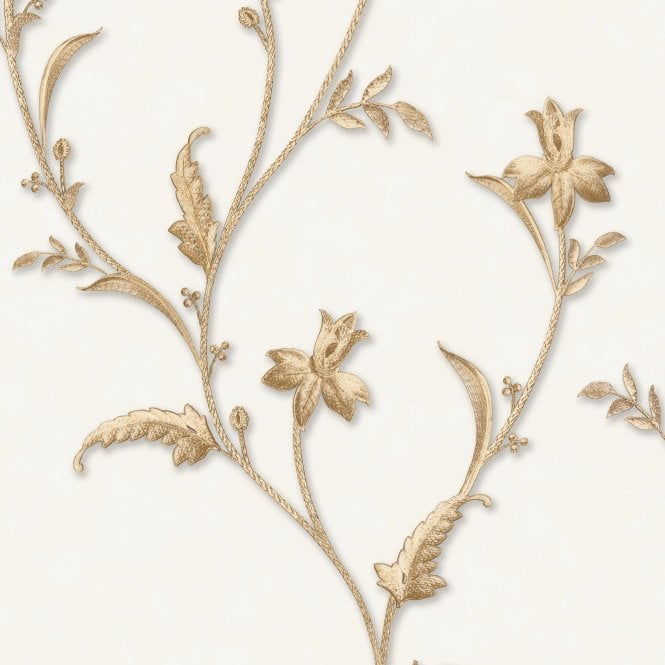 SAMPLE - Franklin Trail Gold Wallpaper by Sartoria 7830