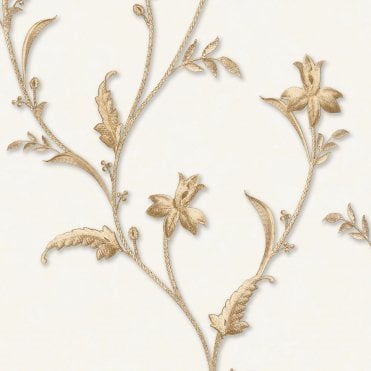 SAMPLE - Franklin Trail Gold Wallpaper by Sartoria 7830