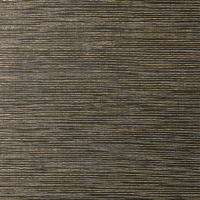 SAMPLE - Fusion Grasscloth Plain Texture Wallpaper Charcoal by Crown M1770