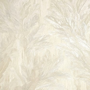 SAMPLE - Gianni Trailing Feather Cream Wallpaper by Vymura M95695