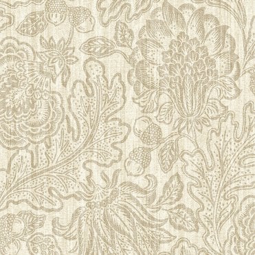 SAMPLE - Giovanna Trail Wallpaper Beige by Belgravia Décor GB 4812