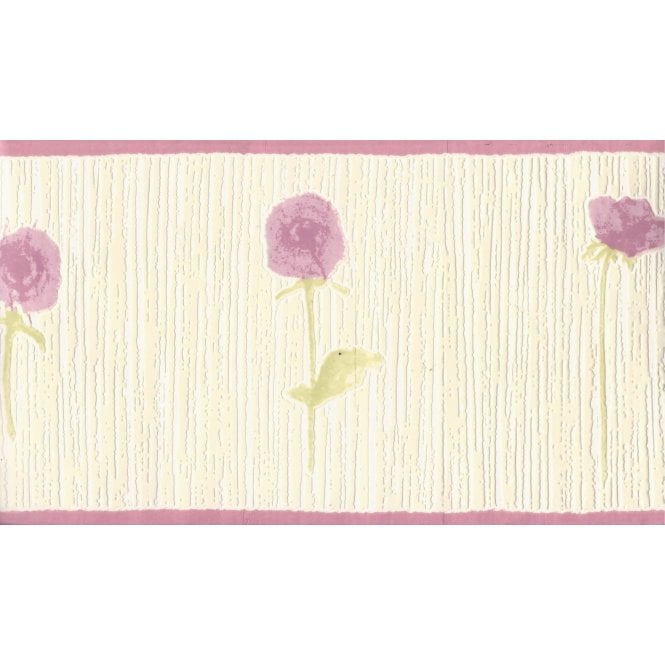 SAMPLE - Grace Floral Pink / Cream Border By Graham & Brown 93319