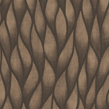 SAMPLE - Gravity Wave Bronze Wallpaper by Grandeco Vertical Art GT3103