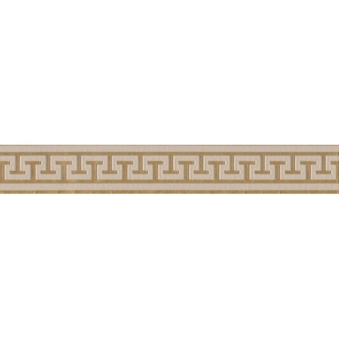 SAMPLE - Greek Key Gold Self Adhesive Narrow Border by AS Creation 2813-33