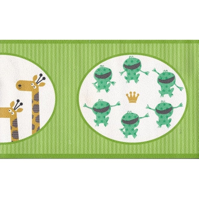 SAMPLE - Happy Kids Green Zoo Border by P+S International 05684-30