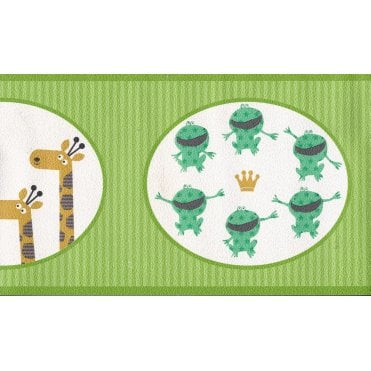SAMPLE - Happy Kids Green Zoo Border by P+S International 05684-30