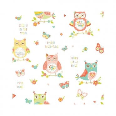 SAMPLE - Happy Little Owls Multi Wallpaper by Fun4Walls FD41923