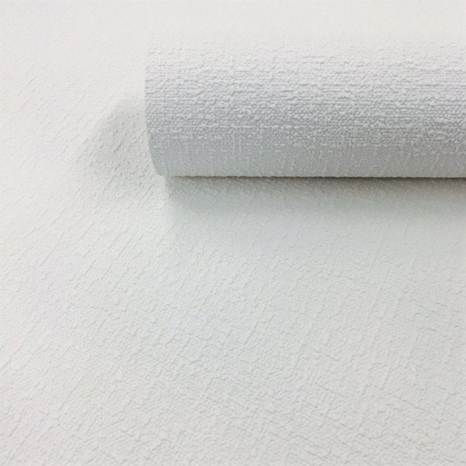 SAMPLE - Hessian White Blown Vinyl Wallpaper by A.S. Creation 7096-15