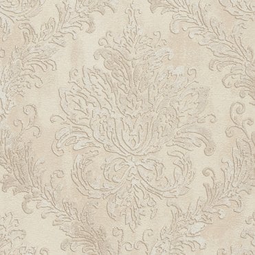 SAMPLE - History of Art Damask Beige / Cream Wallpaper by AS Creation 79049-5