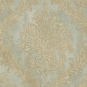 SAMPLE - History of Art Damask Green / Gold Wallpaper by AS Creation 79049-2