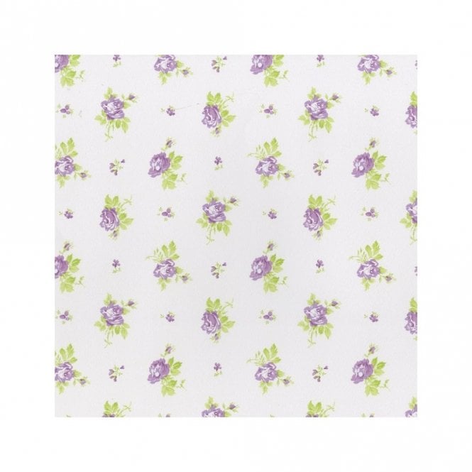 SAMPLE - Hoopla Petite Roses Wallpaper Lavender by Decorline DL30727