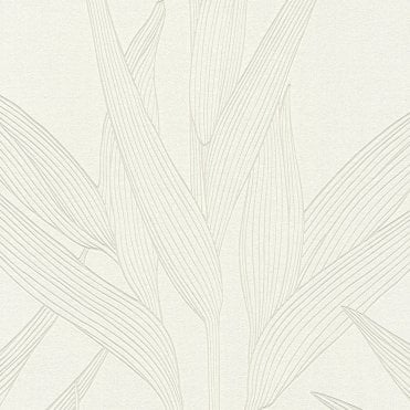 SAMPLE - Hygge Grasses White / Pearl Wallpaper by AS Creation 36123-4