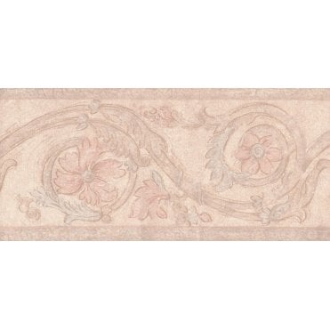 SAMPLE - Italy Scroll Soft Peach 10 Metre Border by Coloroll 205463