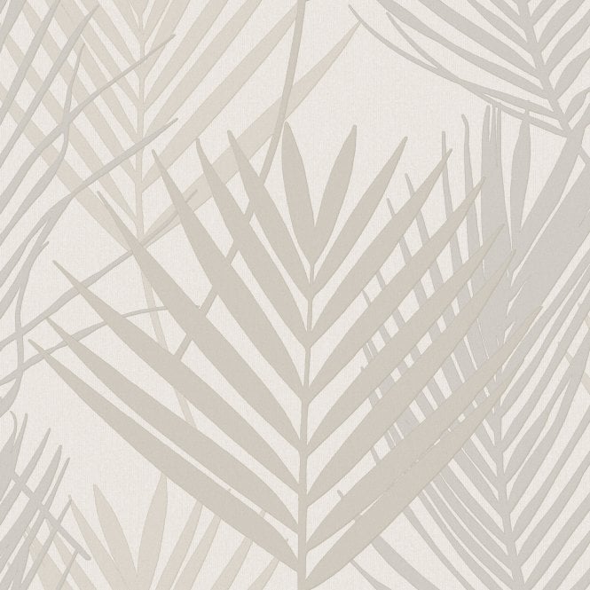 SAMPLE - Juliette Palm Leaf Taupe Wallpaper by Sartoria 7882