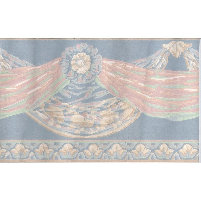 SAMPLE - Kensington Swag Blue 10 Metre Border 230700 by John Wilman