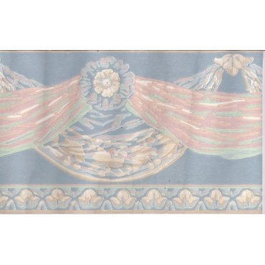 SAMPLE - Kensington Swag Blue 10 Metre Border 230700 by John Wilman