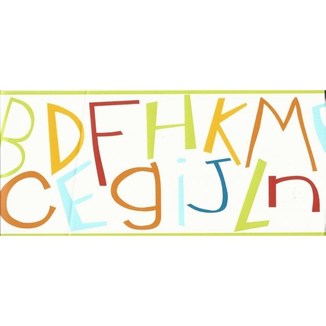 SAMPLE - Kids Party Self Adhesive ABC Bright Border by AS Creation 8966-12