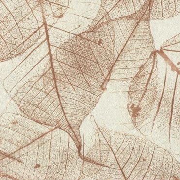 SAMPLE - Leaves Copper Heavyweight Wallpaper by Casa Flair Decor