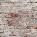 SAMPLE - Loft Style Brick Red/Brown Mix Wallpaper from Andy Wand 649437