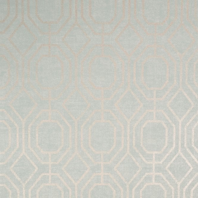 SAMPLE - Luxe Geo Duck Egg Wallpaper by Superfresco Easy 115934