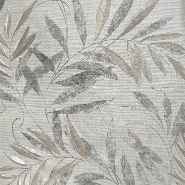 SAMPLE - Luxury Leaf Soft Silver Wallpaper by Arthouse 299302