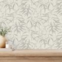 SAMPLE - Manila Bamboo Natural / Grey Wallpaper by The Design Library 284873