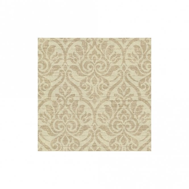 SAMPLE - Marcel Damask Linen Wallpaper by Beacon House Home FD21061