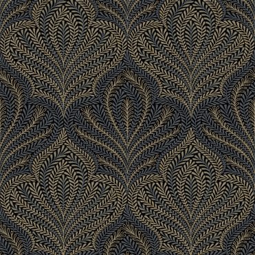 SAMPLE - Margot Black Filigree Motif Wallpaper by Grandeco Life A62302