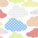 SAMPLE - Marshmallow Clouds - Multi Bright Wallpaper by Superfresco Easy 100113
