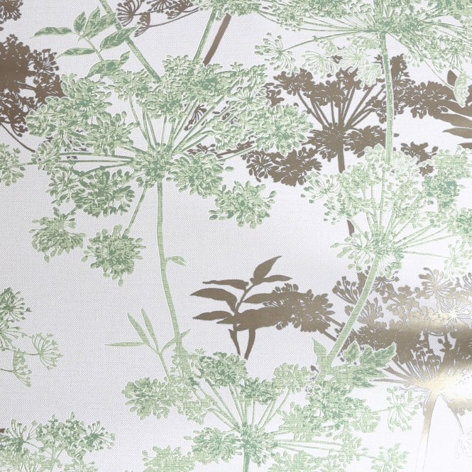 SAMPLE - Meadow Green Blown Vinyl Wallpaper by Superfresco 128154