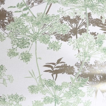 SAMPLE - Meadow Green Blown Vinyl Wallpaper by Superfresco 128154