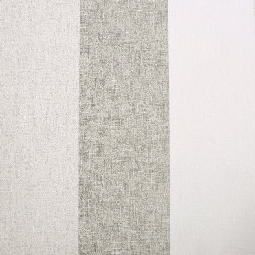 SAMPLE - Meadow Stripe Neutrals / Gold Blown Vinyl Wallpaper by Superfresco 128975