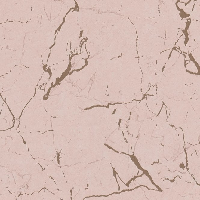 SAMPLE - Metropolitan Stories Alena Metallic Marble Pink Wallpaper by AS Creation 37855-4