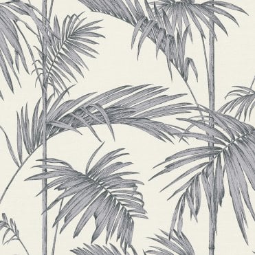 SAMPLE - Metropolitan Stories Lola Palm Silver Wallpaper by AS Creation 36919-2