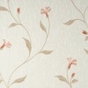 SAMPLE - Milano Bellagio Floral Trail Wallpaper Cream / Rose by Vymura M95632