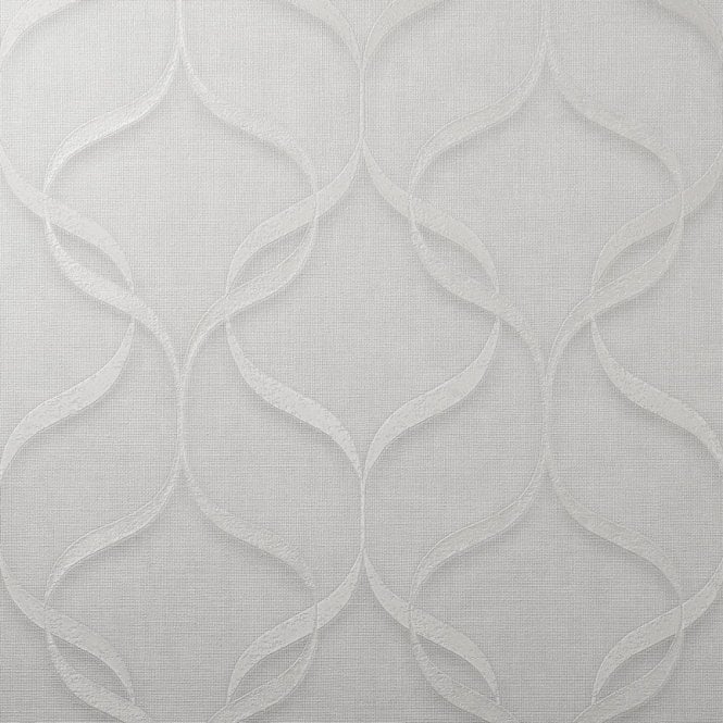 SAMPLE - Milano Wave Trellis Off White Wallpaper by Fine Decor M95620