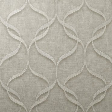 SAMPLE - Milano Wave Trellis Stone Wallpaper by Fine Decor M95618