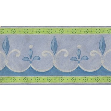 SAMPLE - Minette Fleur De Lys Lilac Self Adhesive Border 354451
