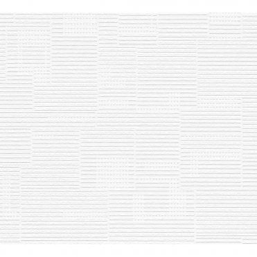 SAMPLE - Modern Corded Squares White Blown Vinyl Wallpaper by AS Creation 95339-1
