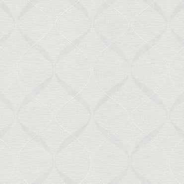 SAMPLE - Modern Geo Wave White Blown Vinyl Wallpaper by AS Creation 95682-1