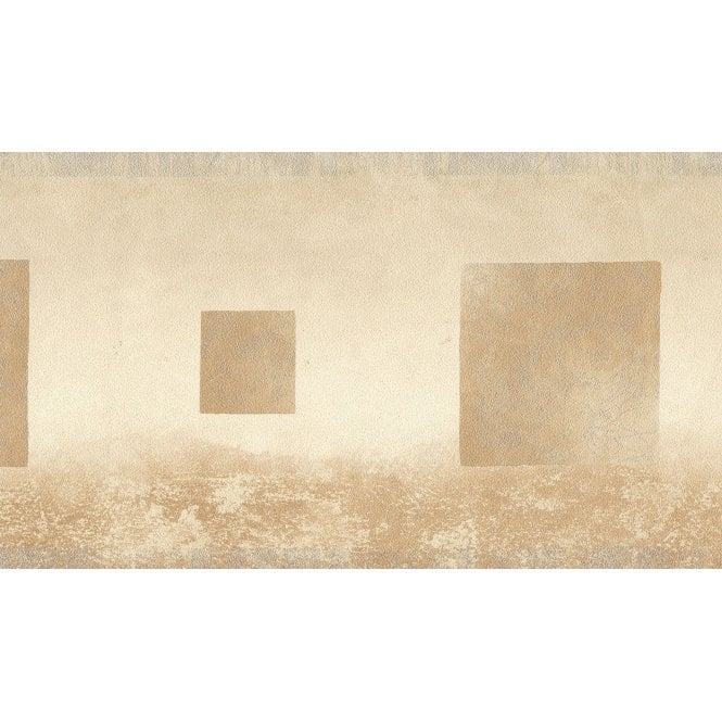 SAMPLE - Modern Ombre Square Motif Yellow / Silver 10 Metre Border by Brandenburger 308-1
