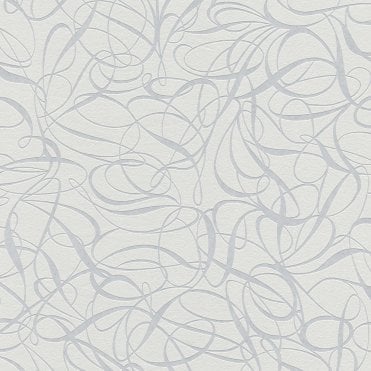 SAMPLE - Modern Ribbons White Blown Vinyl Wallpaper by AS Creation 2520-12
