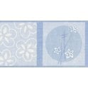 SAMPLE - Modern Squares Daisy Blue Border by Holmes 232-41