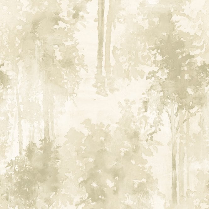SAMPLE - New Aurora Yellow Watercolour Tree Wallpaper from Wall Fashion by Grandeco NA3201