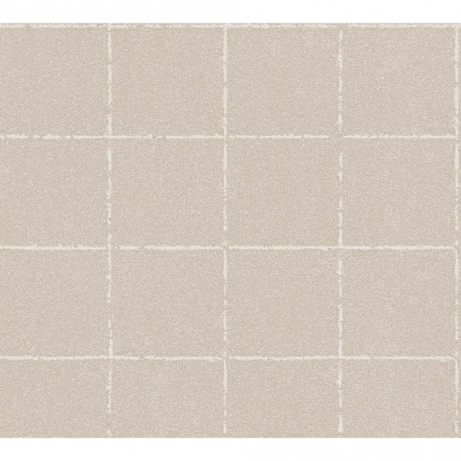SAMPLE - New Elegance Geo Texture Beige Wallpaper by AS Creation 37551-4