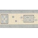 SAMPLE - Norse Motifs Blue / Cream Textured Border by Rasch 522105