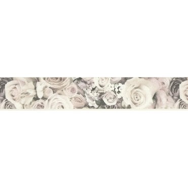 SAMPLE - Only Border Romantic Roses Narrow Self Adhesive Border by AS Creation 39043-2